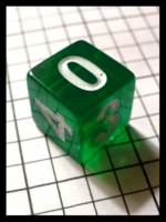 Dice : Dice - 6D - Unknown Green Transparent 0 through 5 - Ebay June 2010